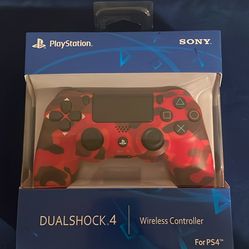 Ps4 DualShock Red Camouflage Wireless Controller