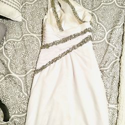 Prom dress, White With Silver 
