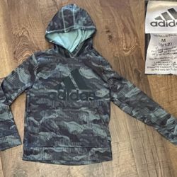 Adidas Boy Youth Lightweight Pullover Hoodie Sz Medium 