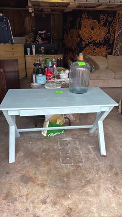 Wood Desk Blue