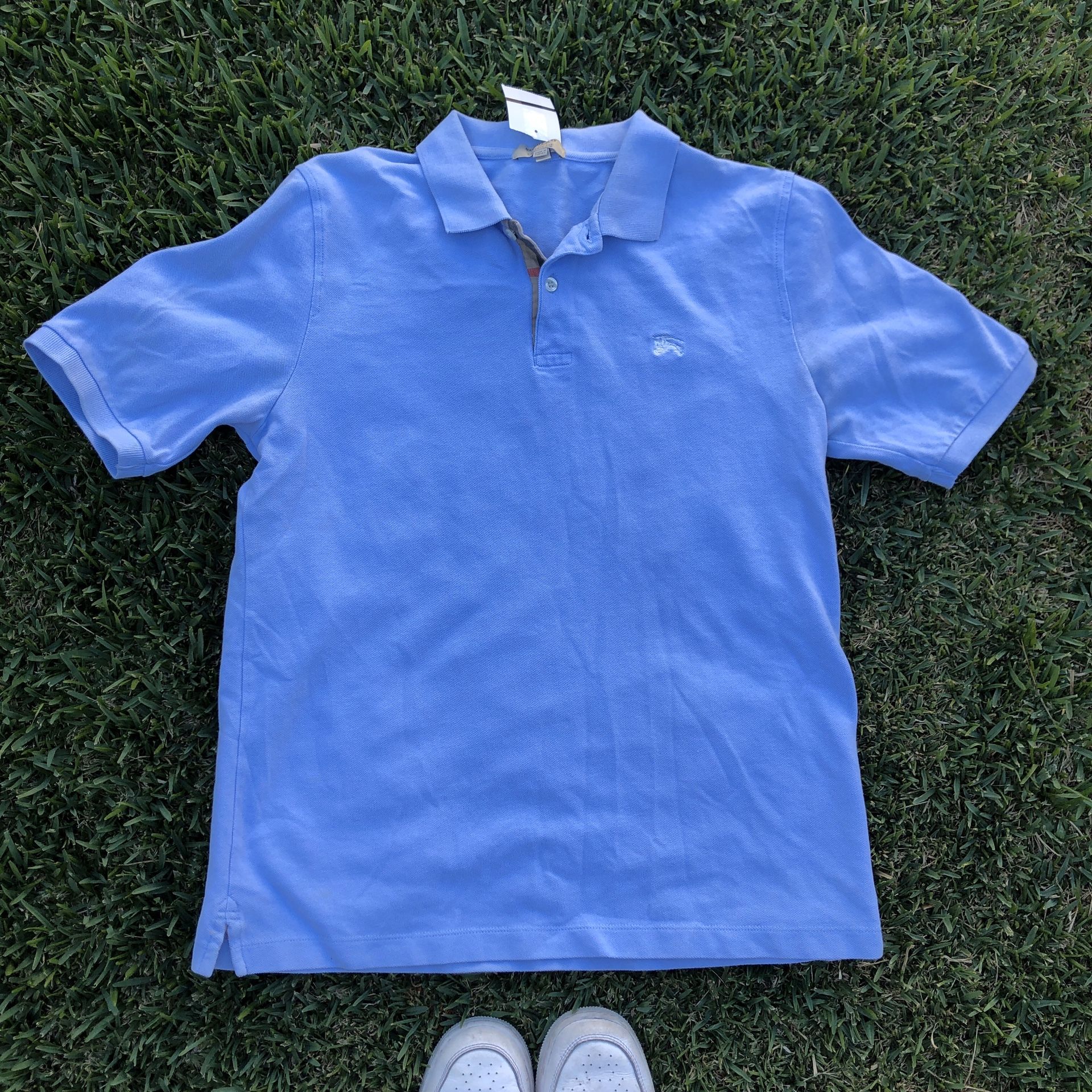 authentic burberry blue polo