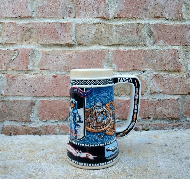 Vintage Miller Brewing Co. Great American Achievements 1st Man On The Moon Stein 