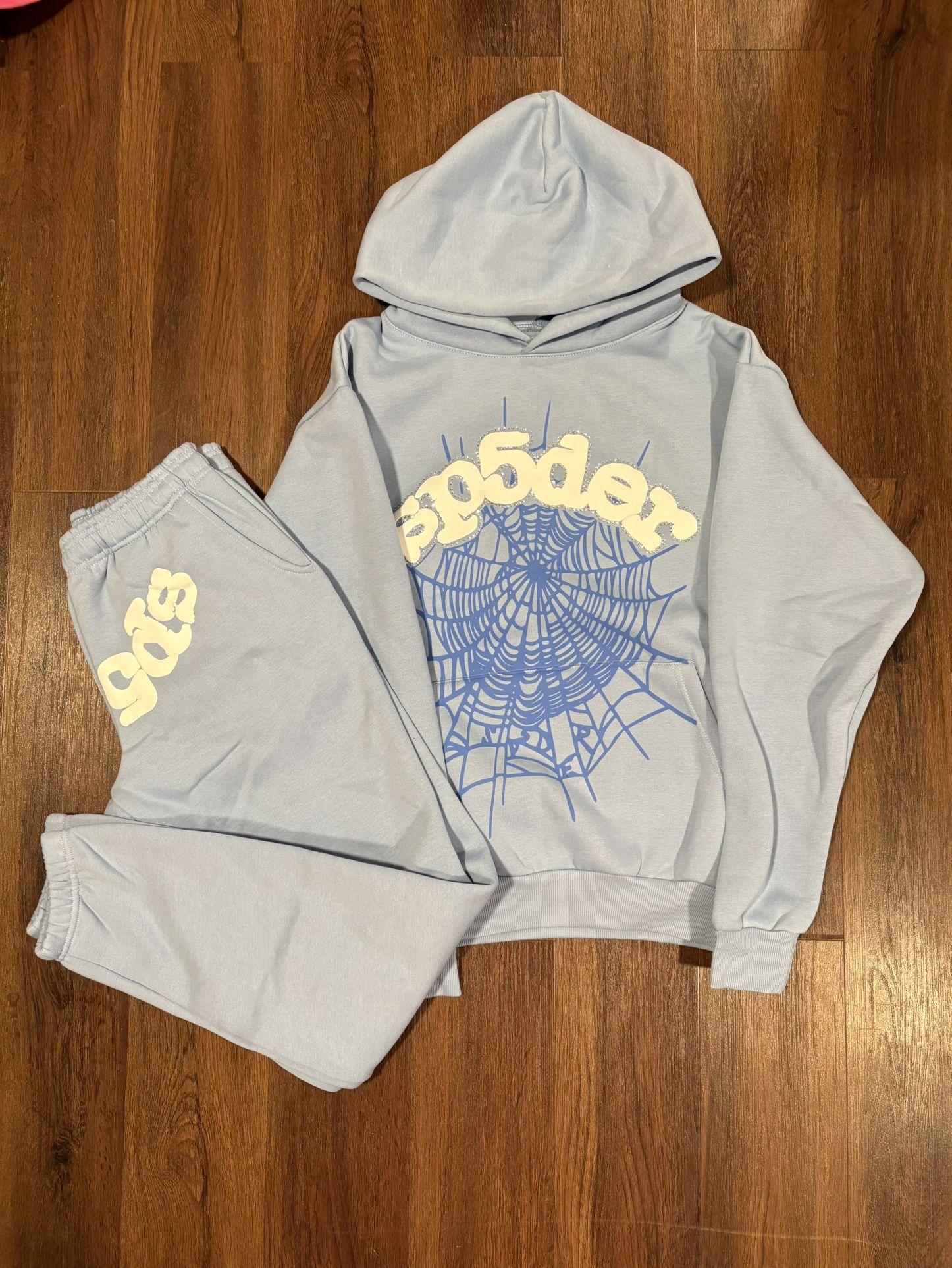 Baby Blue Sp5der Sweatpants