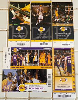 Kobe Bryant lakers used ticket stubs