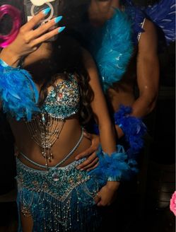 RIO movie / Blue Carnival Couple’s Costume Set with Feathers