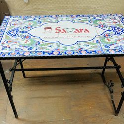 Rough Iron Table With Turkish Tile. ( Set of 4) $90 Each