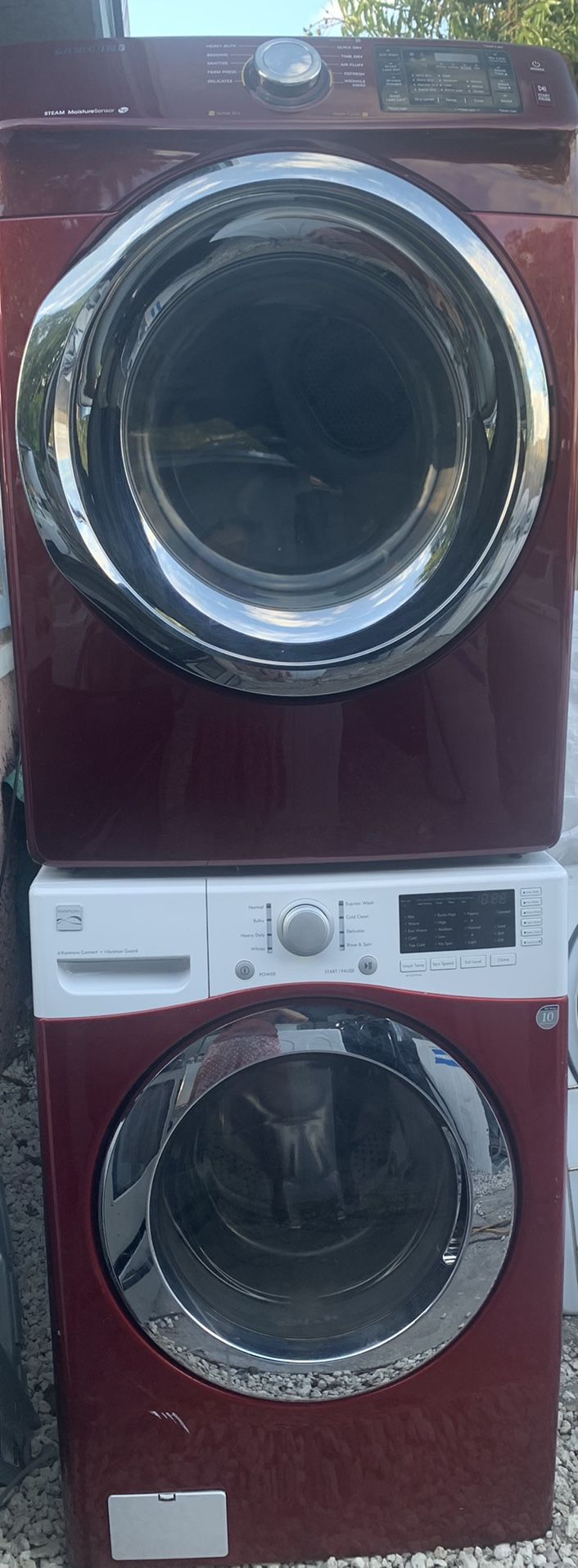 LG Washer And Samsung Dryer Front Load Red Working Perfectly Fine for
