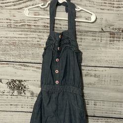 Girls denim halter top romper size 5t