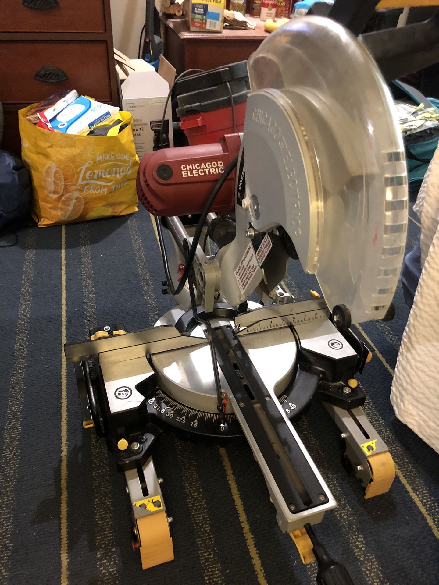 Pending Chicago 12” Double Bevel Sliding Compound Miter Saw With Laser 