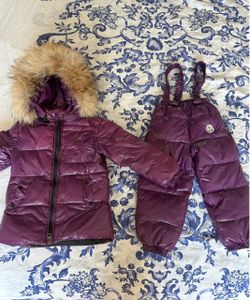 Moncler Kids Snowsuit Set Jacket and Pants