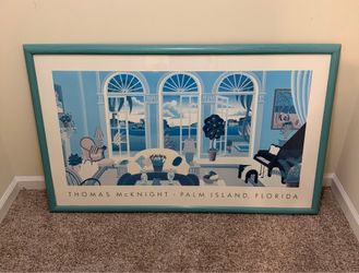 Huge Thomas McKnight Print Entitled “Palm Island” 54x35