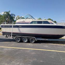 1984 Chris Craft 28.10 Ft Catalina With Rebuilt Twin 350s N Trans With Aluminum Tri-axle Trailer $2999  