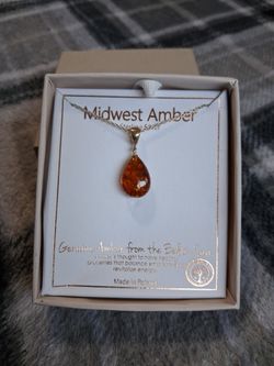 Midwest Amber Baltic Amber Sterling Silver Necklace