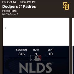 Padres Tickets NLDS 10/13 