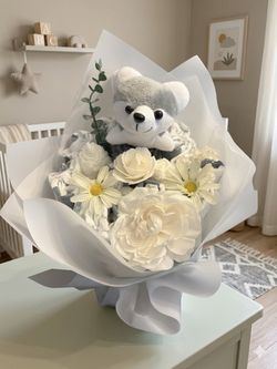 Little fox diaper bouquet