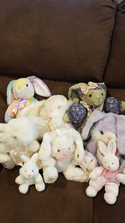Stuffed animal bunnies