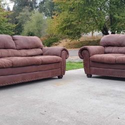 Brown Couch Set “WE DELIVER”
