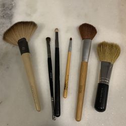 Lot of makeup brushes