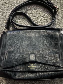 Kate Spade black leather crossbody bag