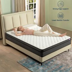 Queen Size 12” Hybrid Memory Foam Mattress 
