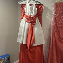 3 David’s Bridal Bridesmaids Dress And Matching Flower girl Dresses