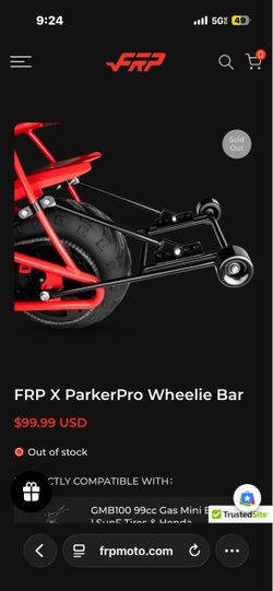 Frp wheelie bar