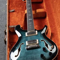 PRS SE Hollowbody II Piezo Electric Guitar Peacock Blue