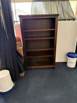 Solid Wood Bookshelf- 3’ W x 16” D x 5’ H