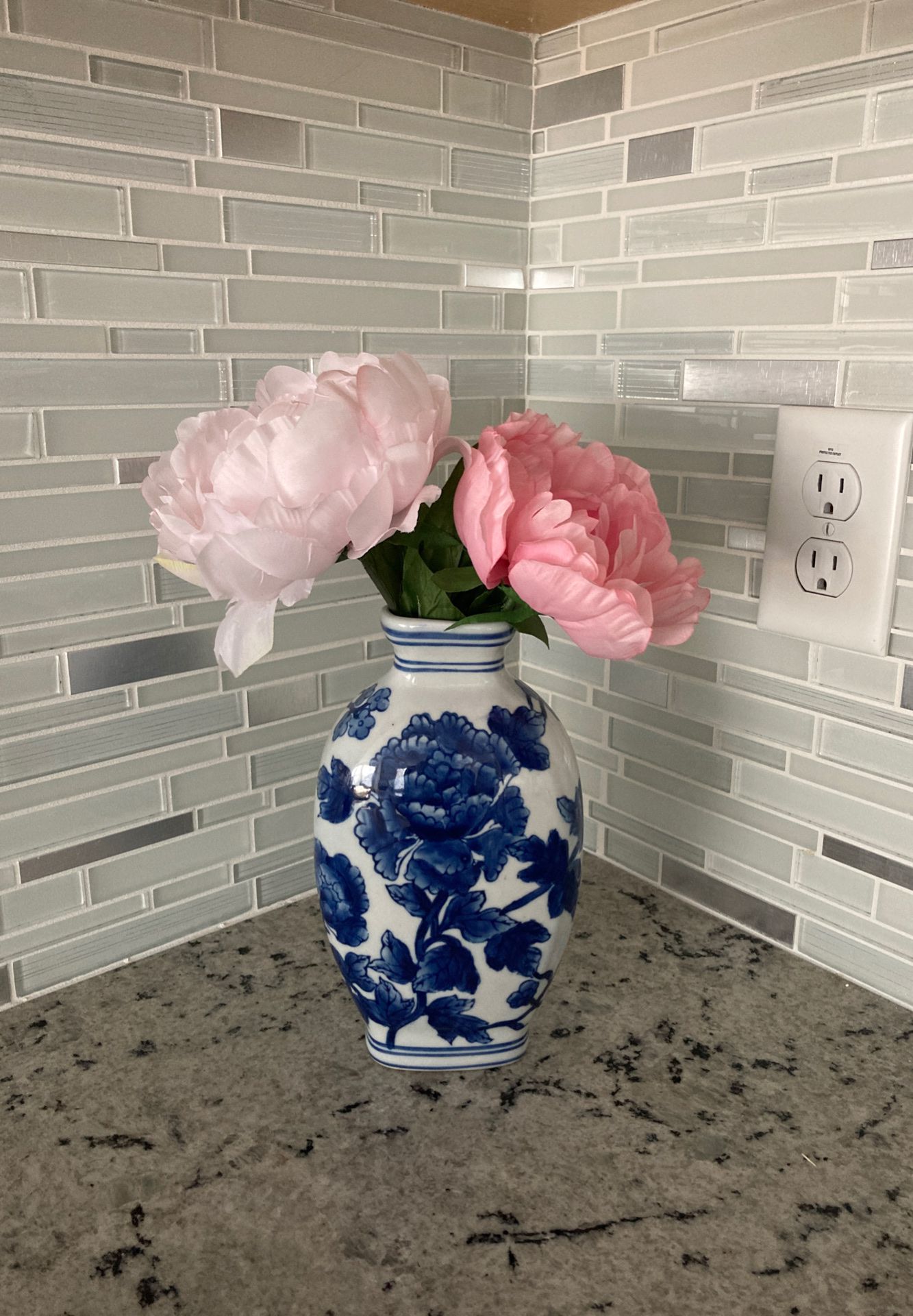 Beautiful Flower Vase with Poeny