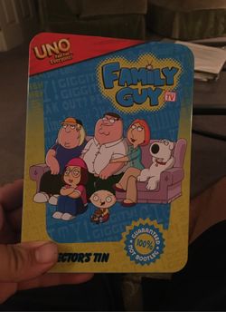 Uno set family guy tin box