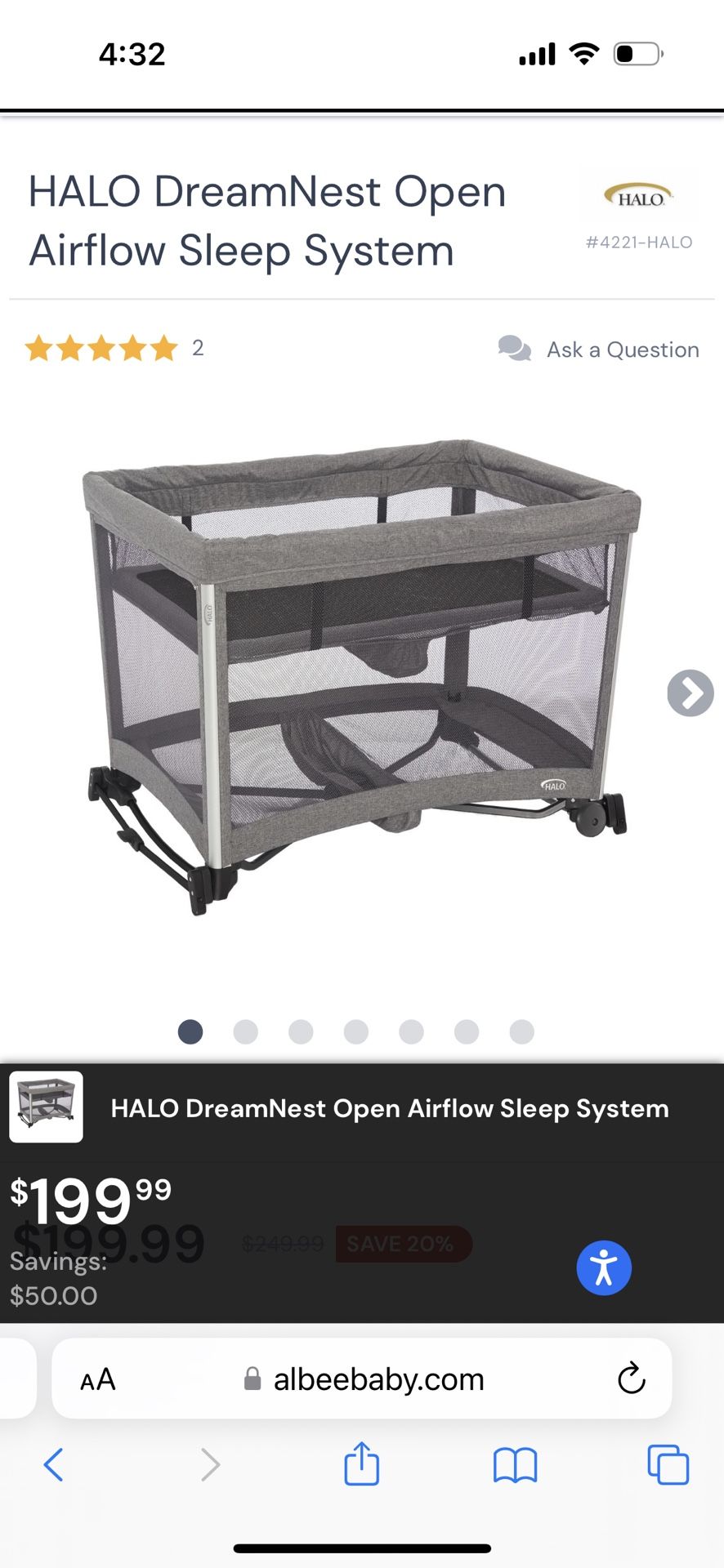 Halo Dreamnest In Open Air Sleep System