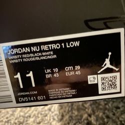 Jordan NU Retro 1 low