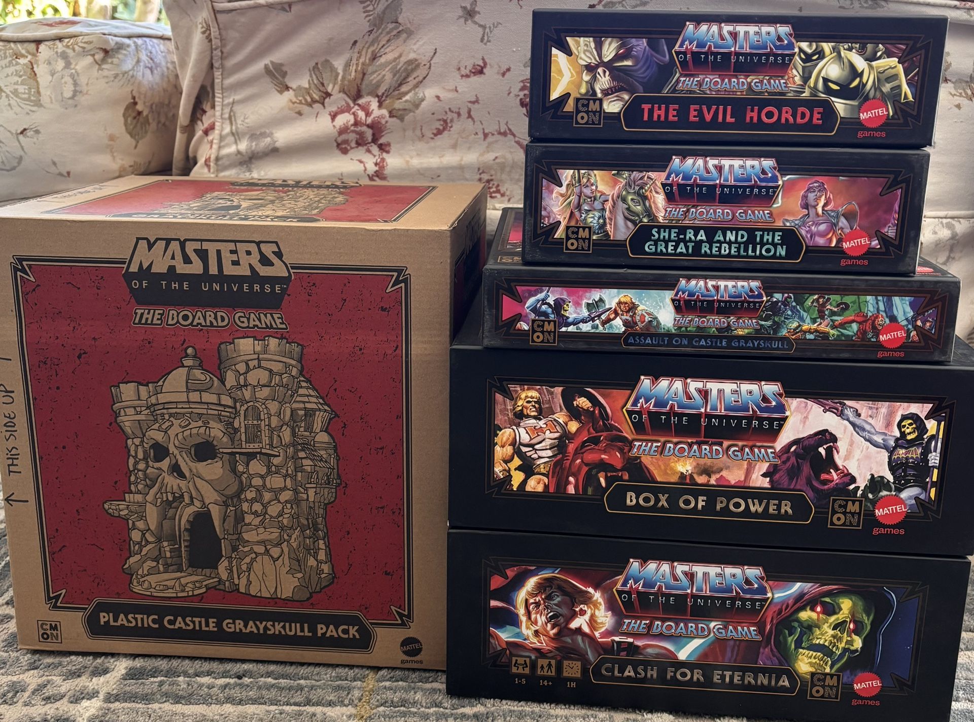 CMON Masters Of The Universe Board Game Plus Expansions & Fully Painted