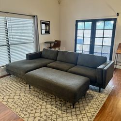 Couch Sofa Sectional Living Spaces + Ottoman $400 OBO og $1270