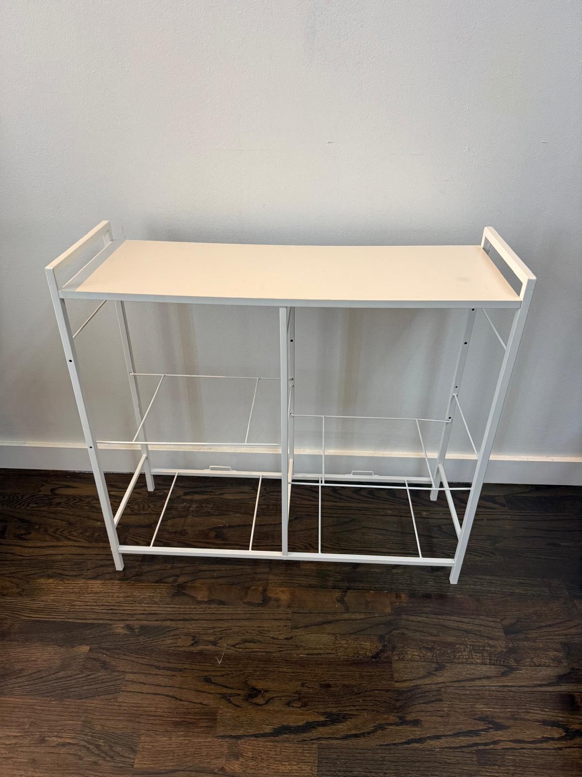 White Shelf Desk