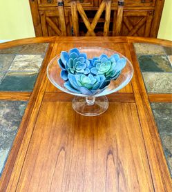 Extra Large Wine Glass (13.5” dia x 8” H) & 3  Blue Lotus