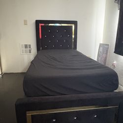 Twin Bed Frame With Mattress And Box Spring 