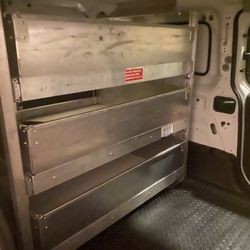 Safety Partition & Metal Shelves