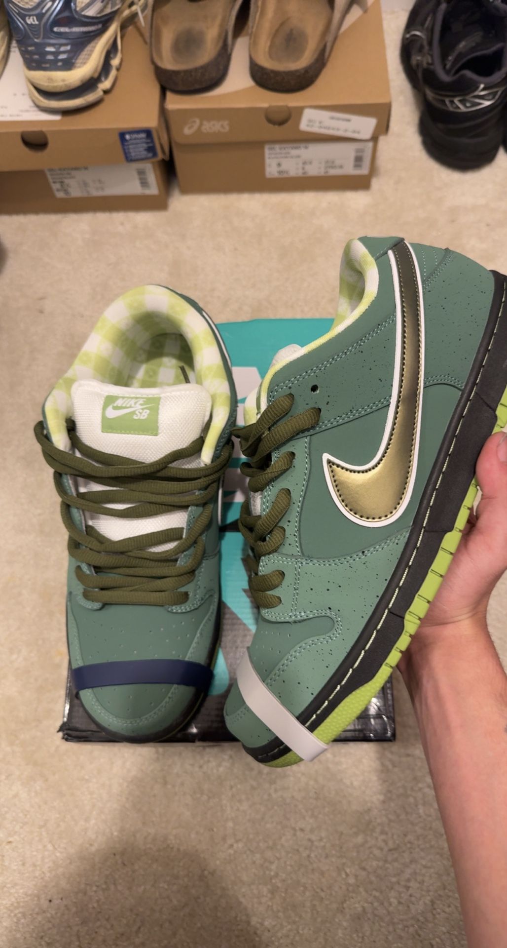 green lobster nike sb dunk size 12