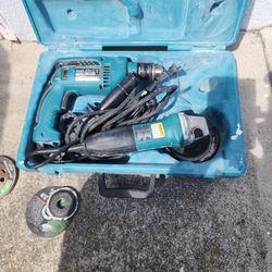 Makita hammerdrill and grinder