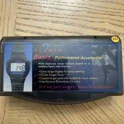 Acumen Basix Performance Accelerator Heart Rate Monitor Wrist Watch New