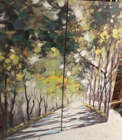 XL Green Tree Scenery Canvas