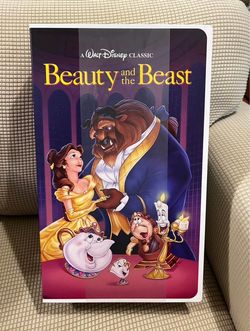 NEW SEALED - Beauty and the Beast - Disney VHS Blanket 50"x70"