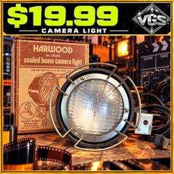Harwood XR250 Sealed Beam Camera Light Vintage Photography Movie Light