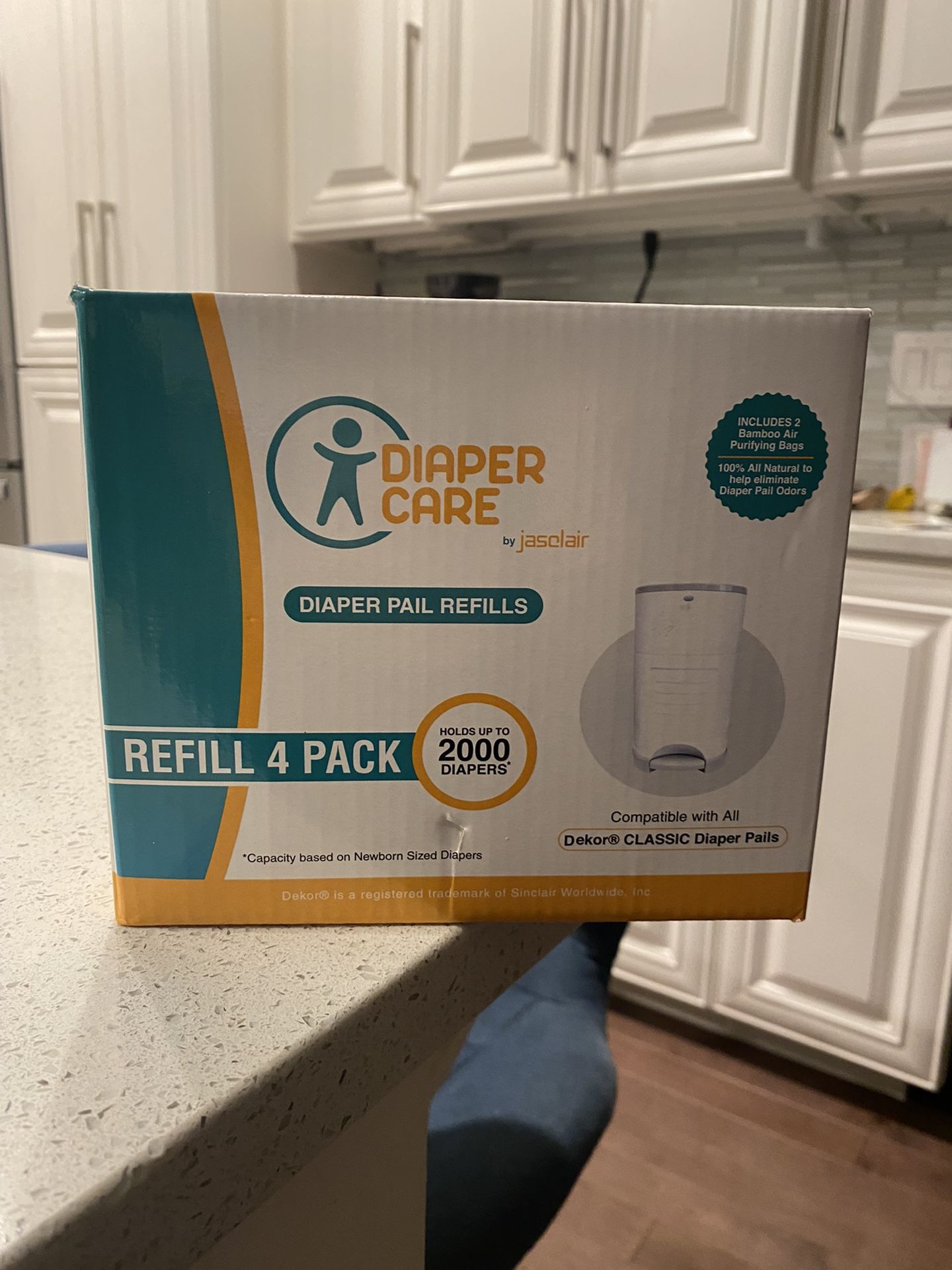 Brand New Diaper Dekor Refill 4 Pack Plus Extra Opened Pack