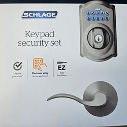 Electronic Keypad Deadbolt Door Lock with Accent Door Handle