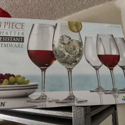 Plastic Wine Glasses New 
