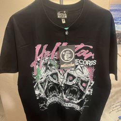 Black And Pink Hellstar T Shirt