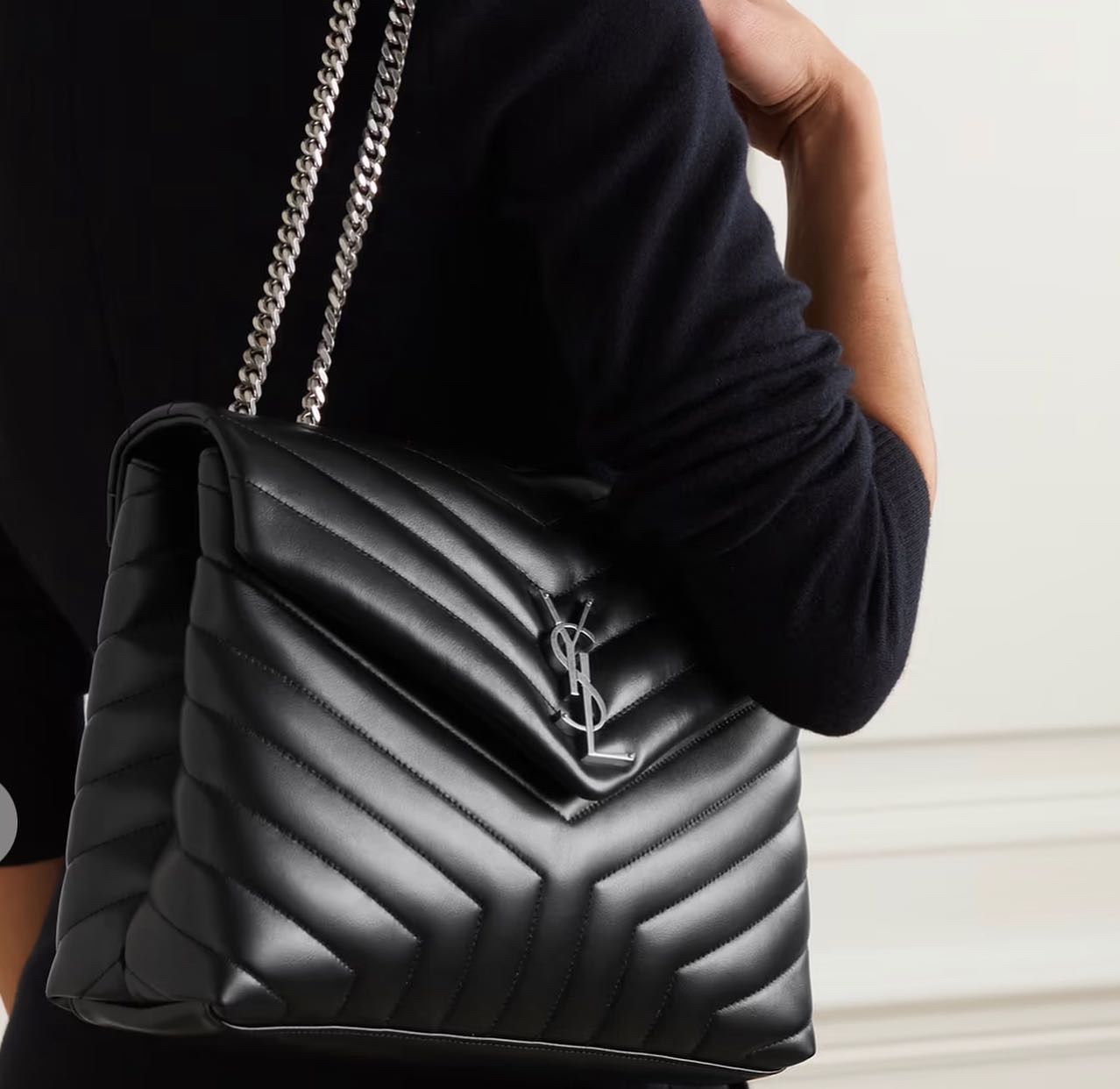 SAINT LAURENT's leather 'Loulou' bag YSL Designed in a practical