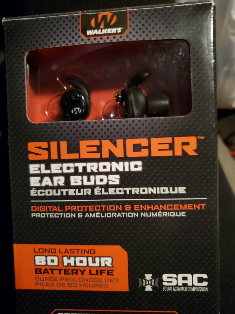 NIB Silencer Electronic Ear Buds by Walkers